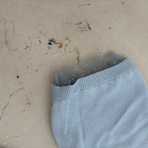 Zara Light Blue sweater with Tulle Detail - Picture 4 of 4